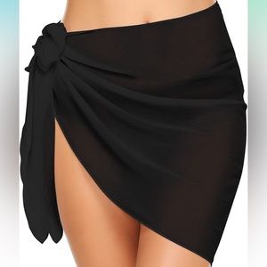 Black Sheer Sarong Wrap NWT size XXL